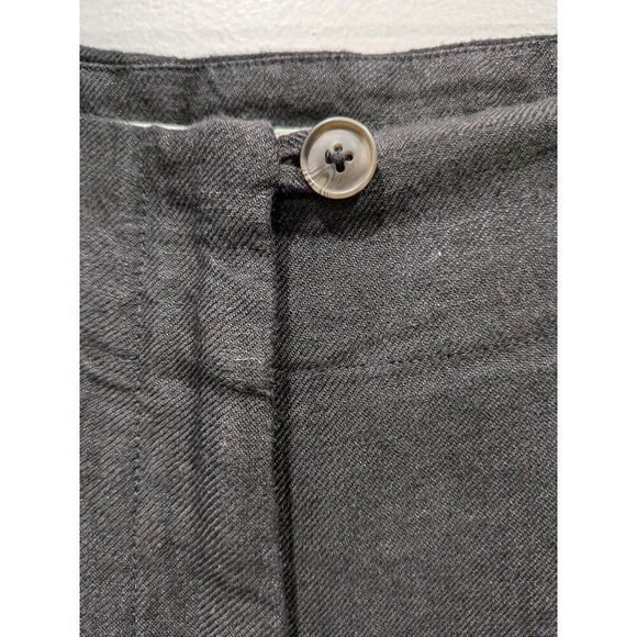 Humanoid Black Washable Italian Linen High Waist Pleat Front Trouser Pants, XS - Picture 3 of 9